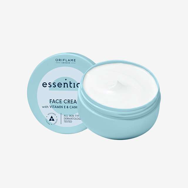 کرم مرطوب کننده صورت اسنشالز 75میل Face Cream with Vitamin E & Canola Oil